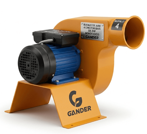 BUFALO DE AIRE 4 C/MOTOR BARI DE 2HP MONOFASICO GANDER"