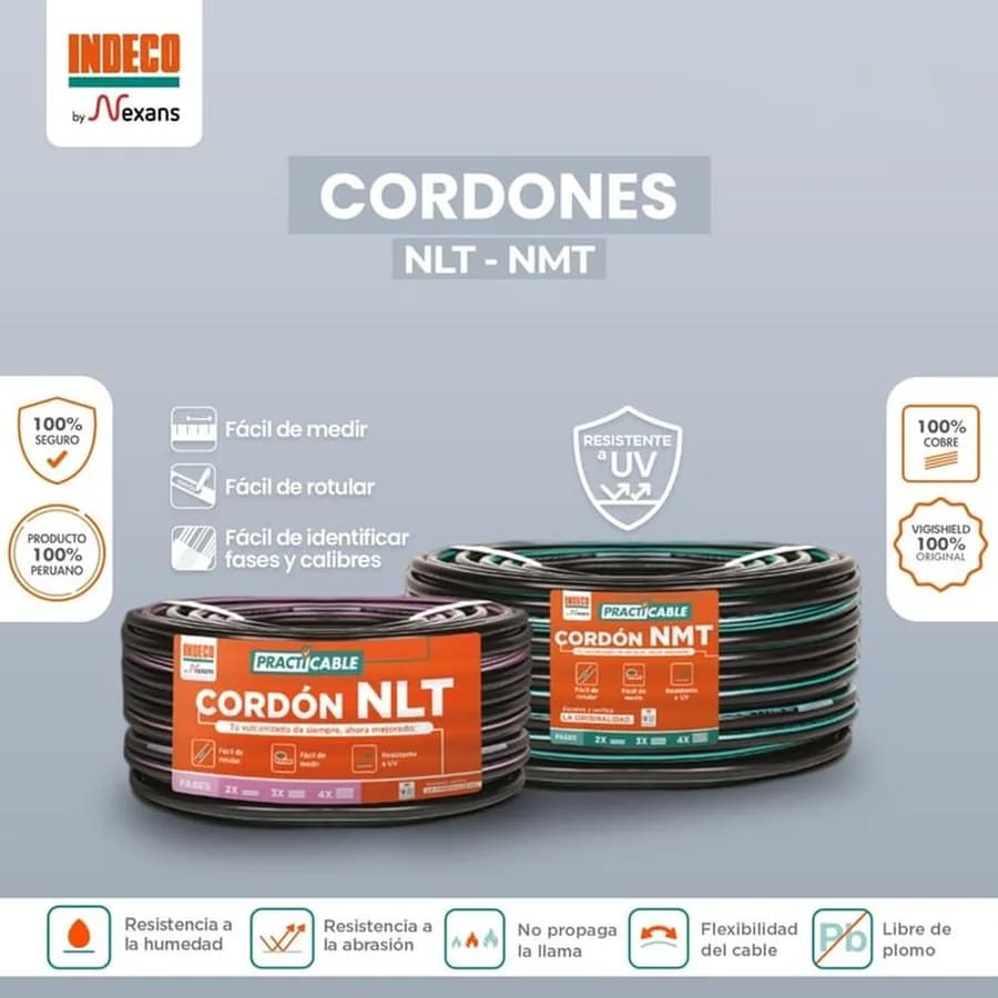 CABLE VULCANIZADO NMT-PC 2X12 AWG INDECO