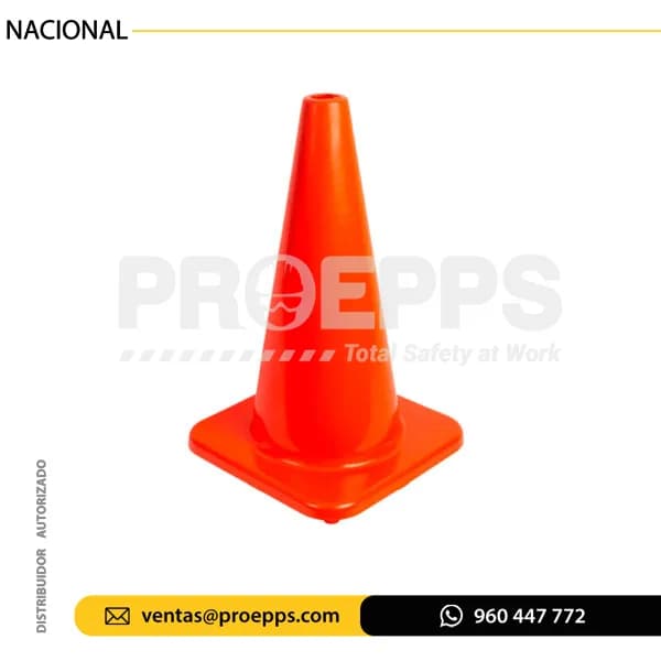 CONO DE PVC NARANJA PEQUEÑO 18 PULG SEGURIDAD