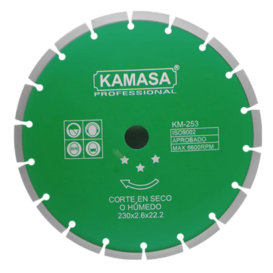 DISCO DIAMANTADO P/CONCRETO 9 KAMASA" (KM-674)
