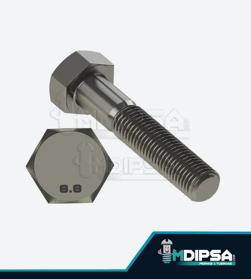 PERNO HEXAGONAL GRADO 8.8 N 10 X 1 1/2 + TUERCA HEXAGONAL G8 + ADANDELA LA CASA DEL PERNO